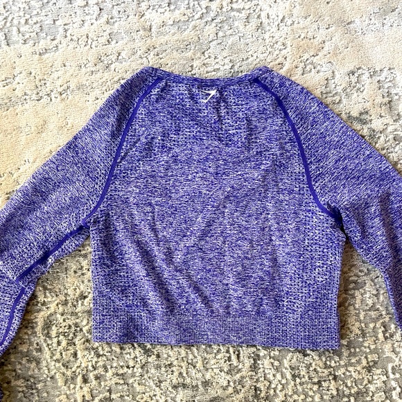 Gym Shark Vital Seamless Long Sleeve Top - Purple - Picture 2 of 3